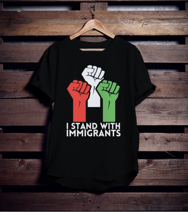 Mexican I Stand With Immigrants Fist Symbol T-Shirt