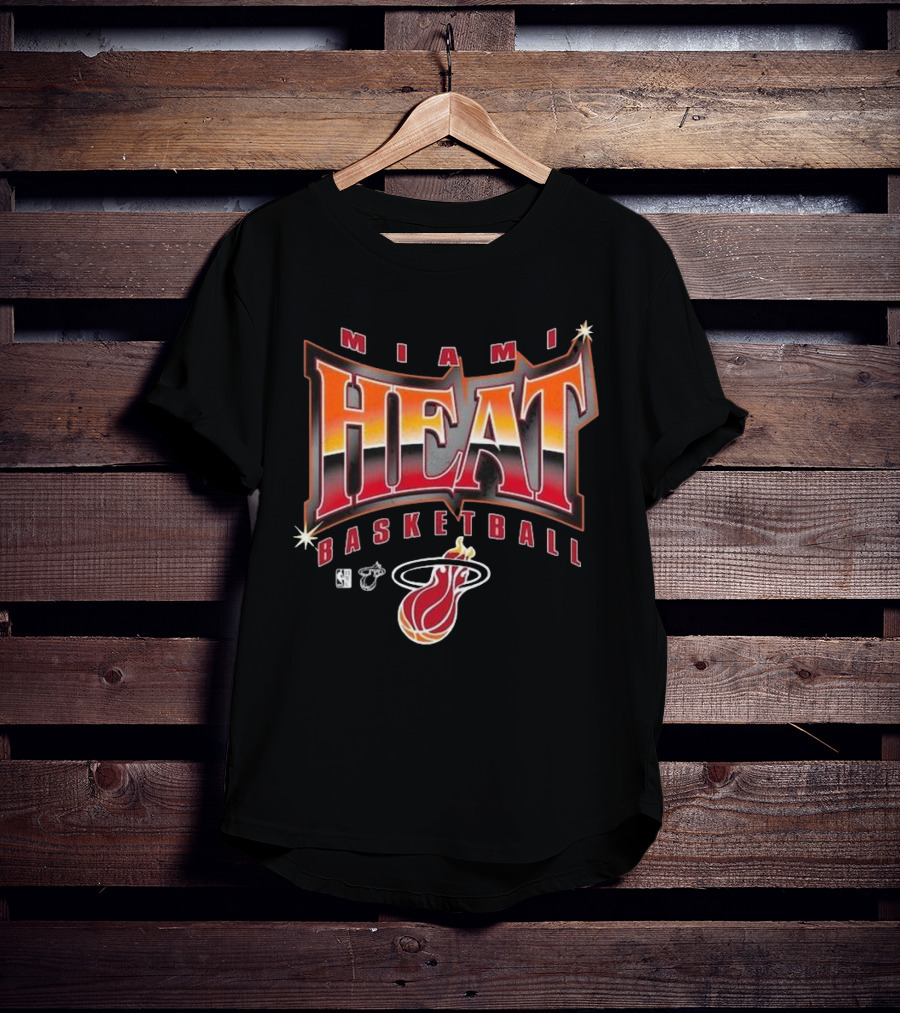 Miami Heat Basketball Worldwide Glow Up NBA Icons T-Shirt