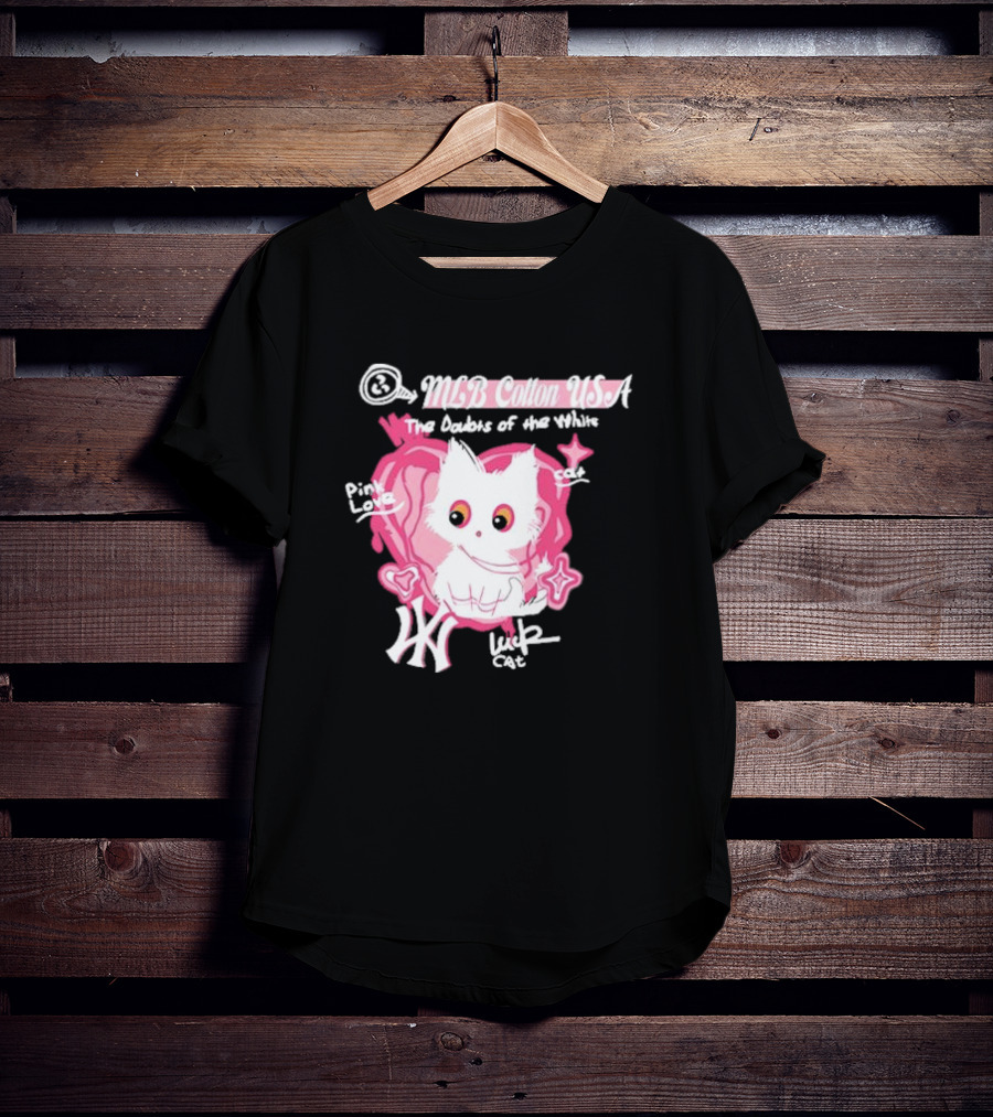 MLB Cotton USA The Doubts Of Our Values Lucky Cat T-Shirt