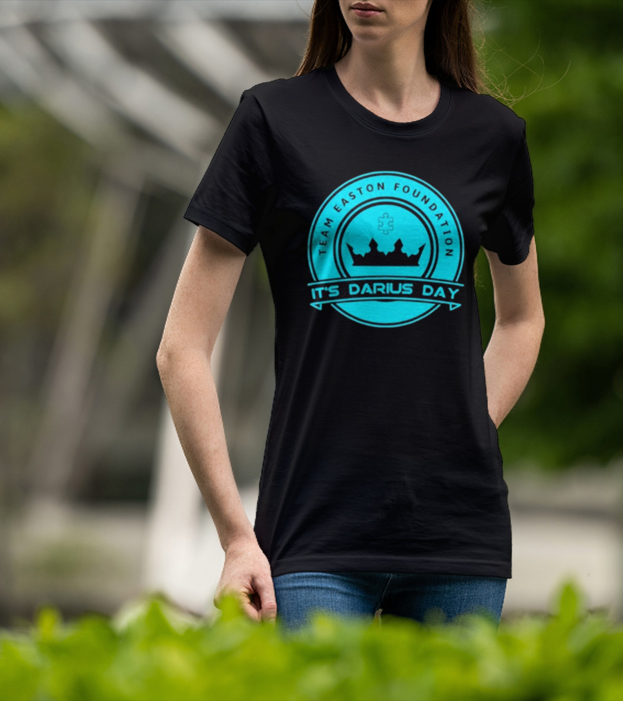 Team Easton Foundation It's Darius Day Autism Puzzle Crown T-Shirt
