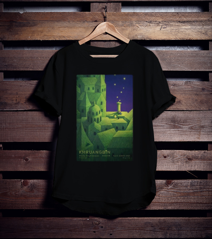 Khruangbin Moody Amphitheater Austin April 22 23 2025 Murugi Kim Artwork T-Shirt