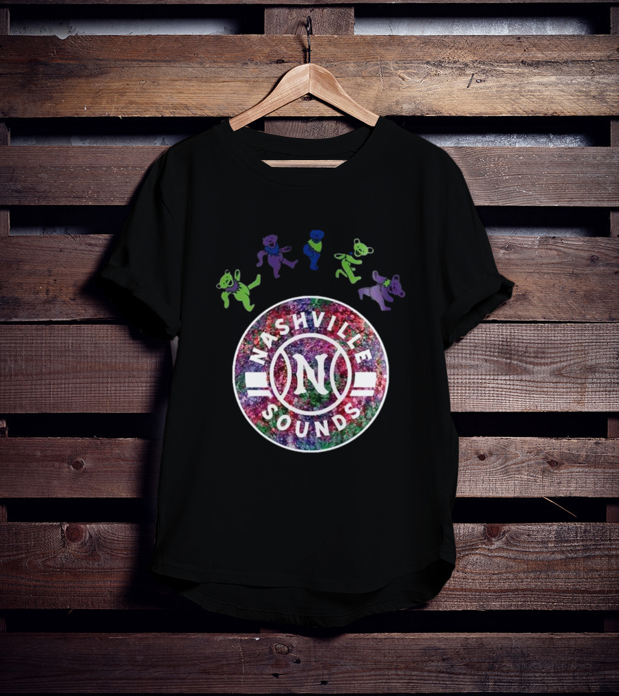 Nashville Sounds Grateful Dead Dancing Bears Baseball 2025 T-Shirt