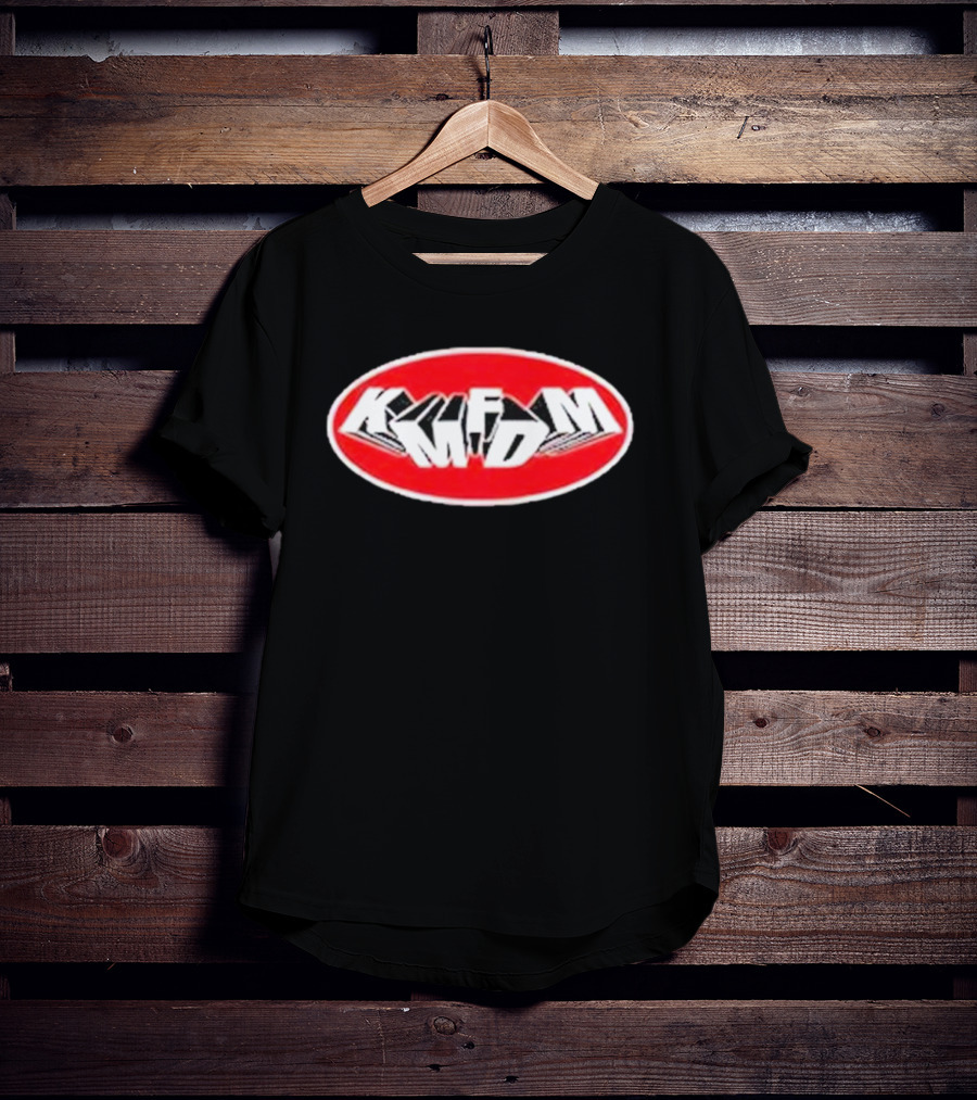 Natalie Samantha Rupnow Wear KMFDM Oval Red Logo T-Shirt