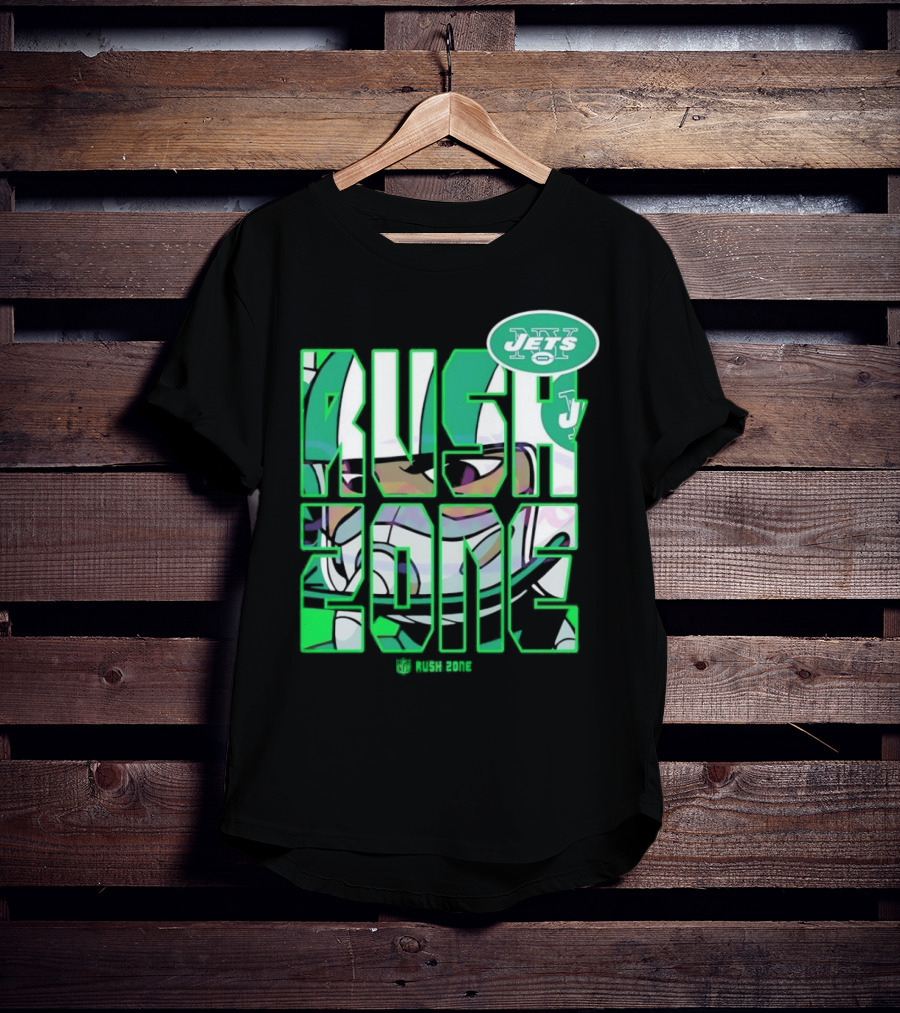 New York Jets NFL Rush Zone Cartoon Football Jets T-Shirt