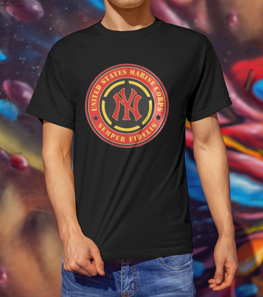 New York Yankees United States Marine Corps Semper Fidelis MLB Military Appreciation Night 2025 T-Shirt