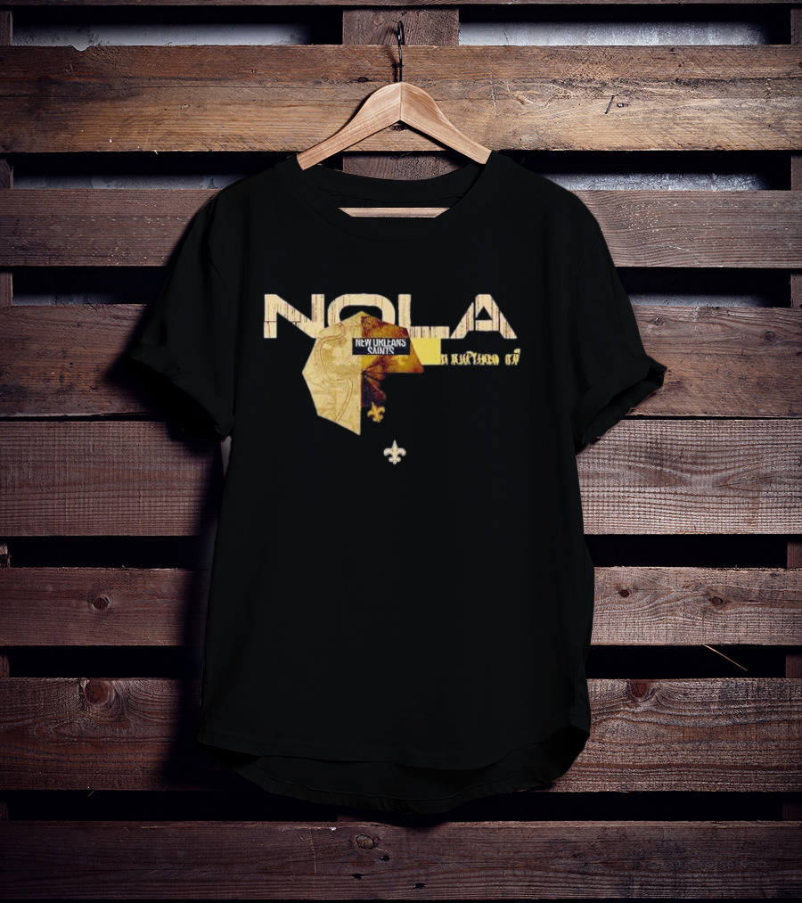 NOLA New Orleans Saints 2025 NFL Draft Cluster Fleur-de-Lis T-Shirt