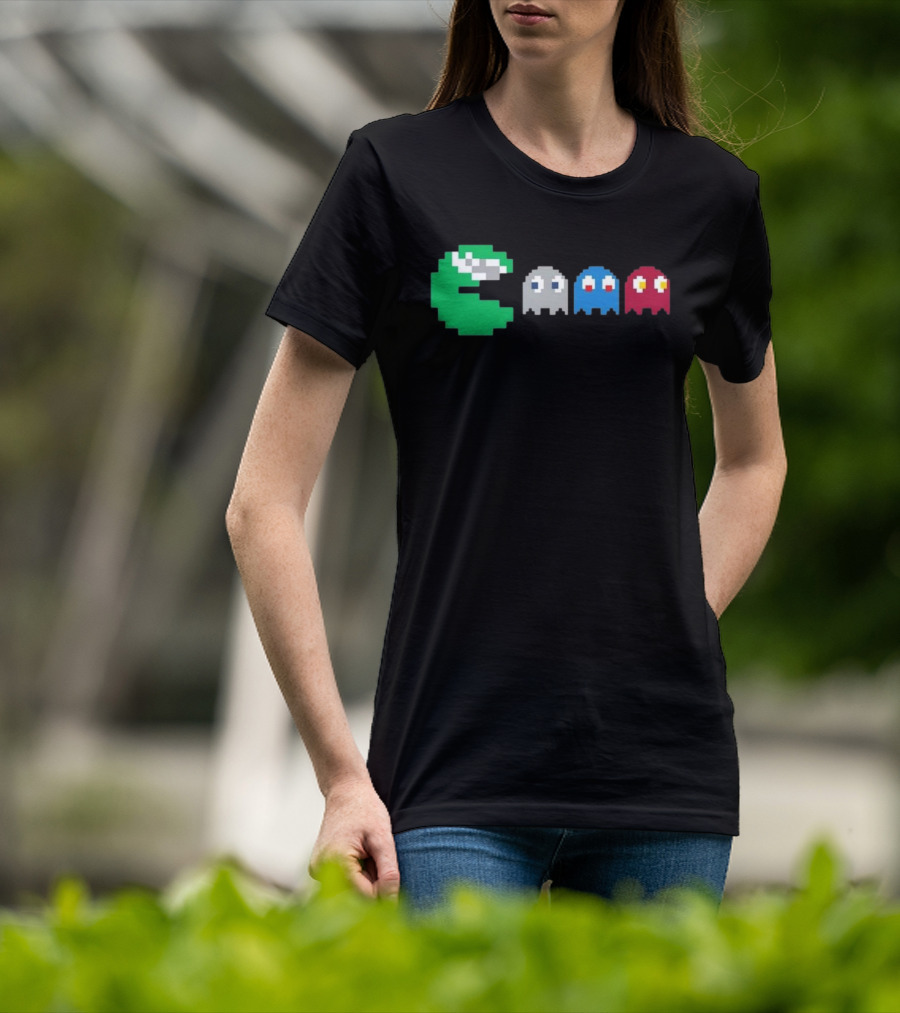 NFC East Rivalry Pac-Man Ghosts Football Theme T-Shirt