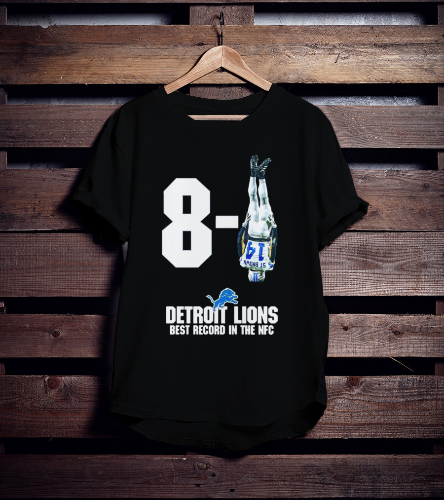 Detroit Lions 8-1 Amon-Ra St. Brown Headstand Celebration Best Record In NFC T-Shirt
