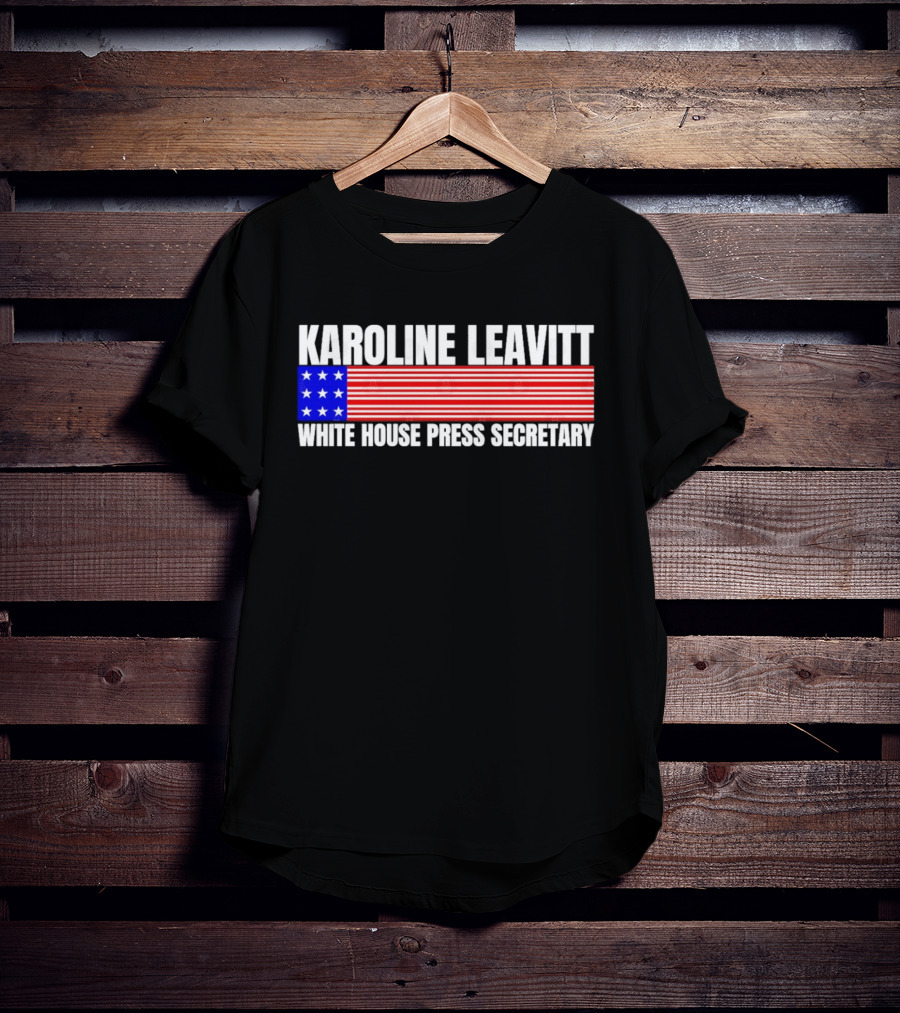 Karoline Leavitt White House Press Secretary American Flag Design T-Shirt