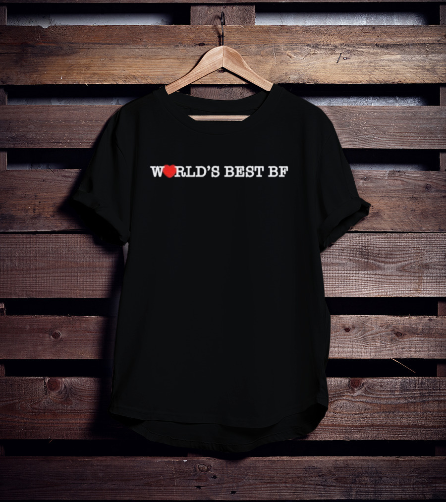 Nick Nayersina World's Best BF With Heart Symbol T-Shirt