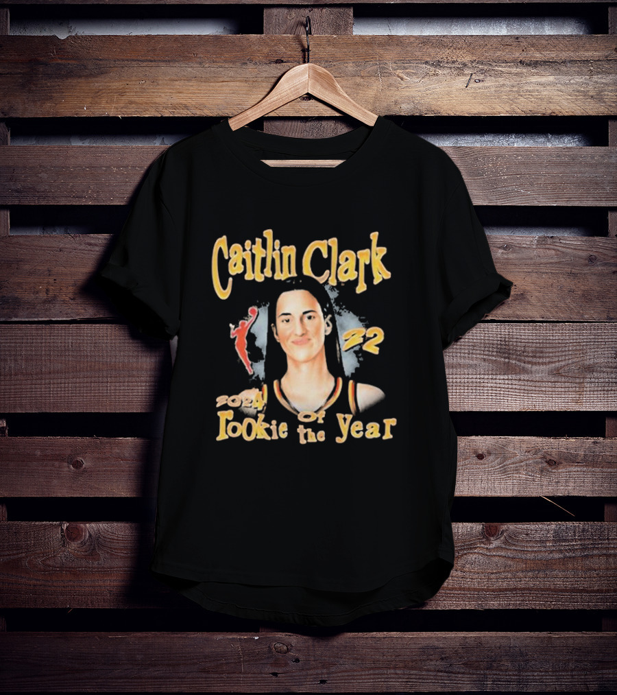 Caitlin Clark Rookie Of The Year Basketball Number 22 Player Tribute T-Shirt