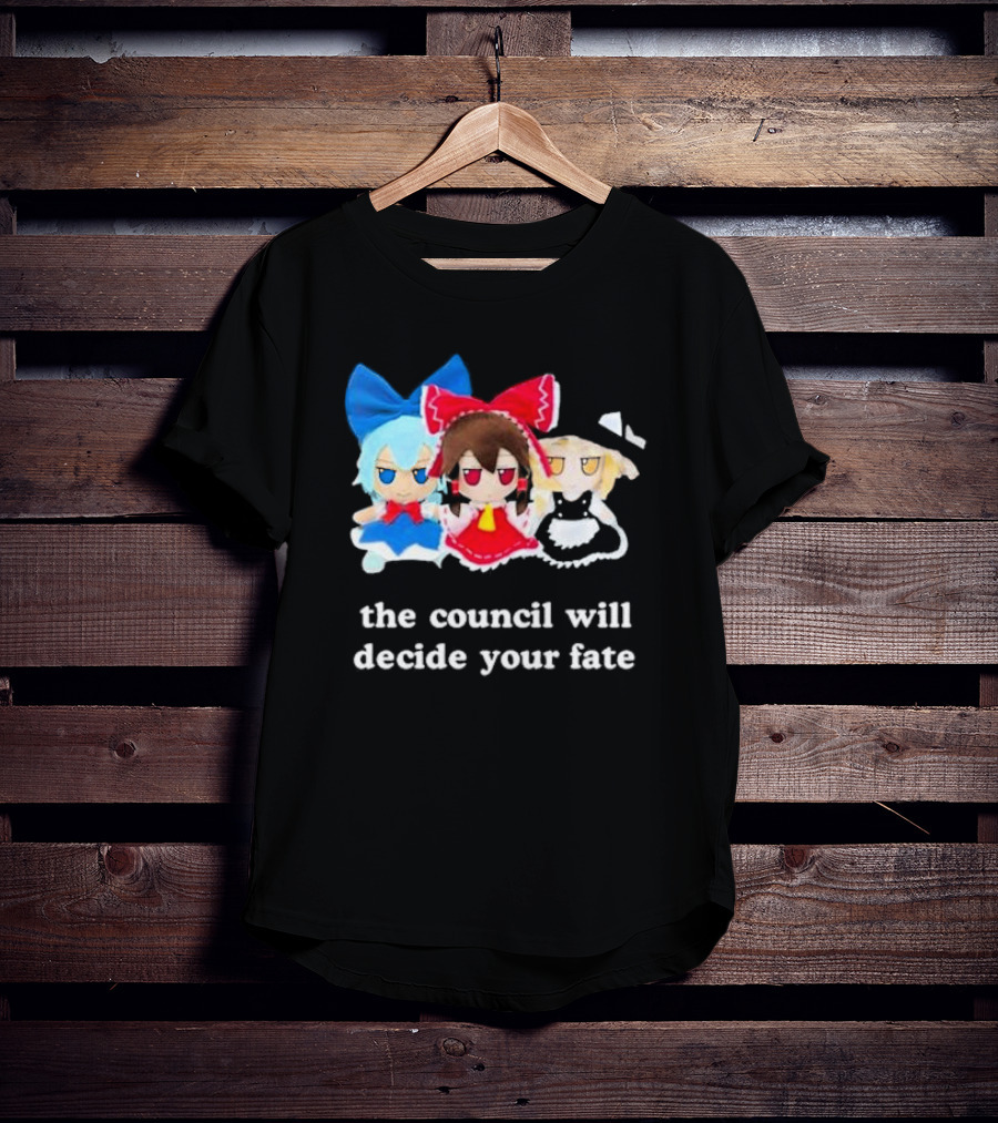 Panzer Chan Cirno Marisa Reimu The Council Will Decide Your Fate T-Shirt