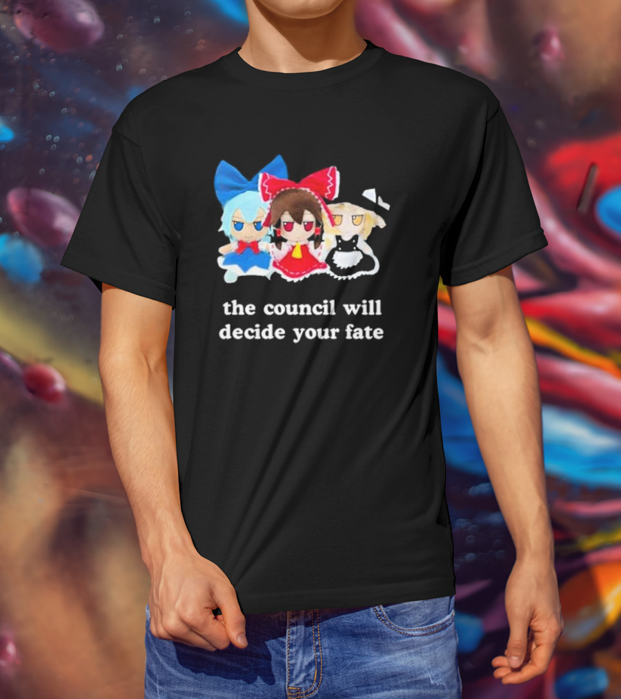 Panzer Chan Cirno Marisa Reimu The Council Will Decide Your Fate T-Shirt