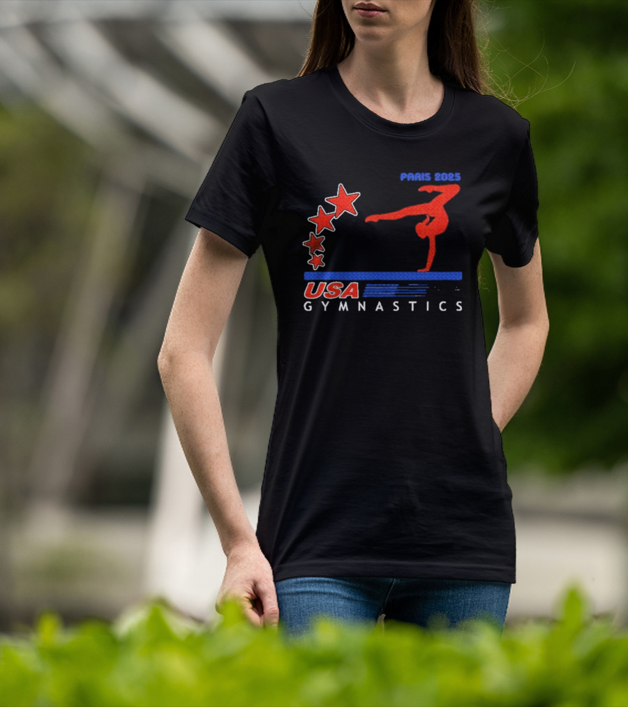Paris 2025 USA Gymnastics Stars T-Shirt