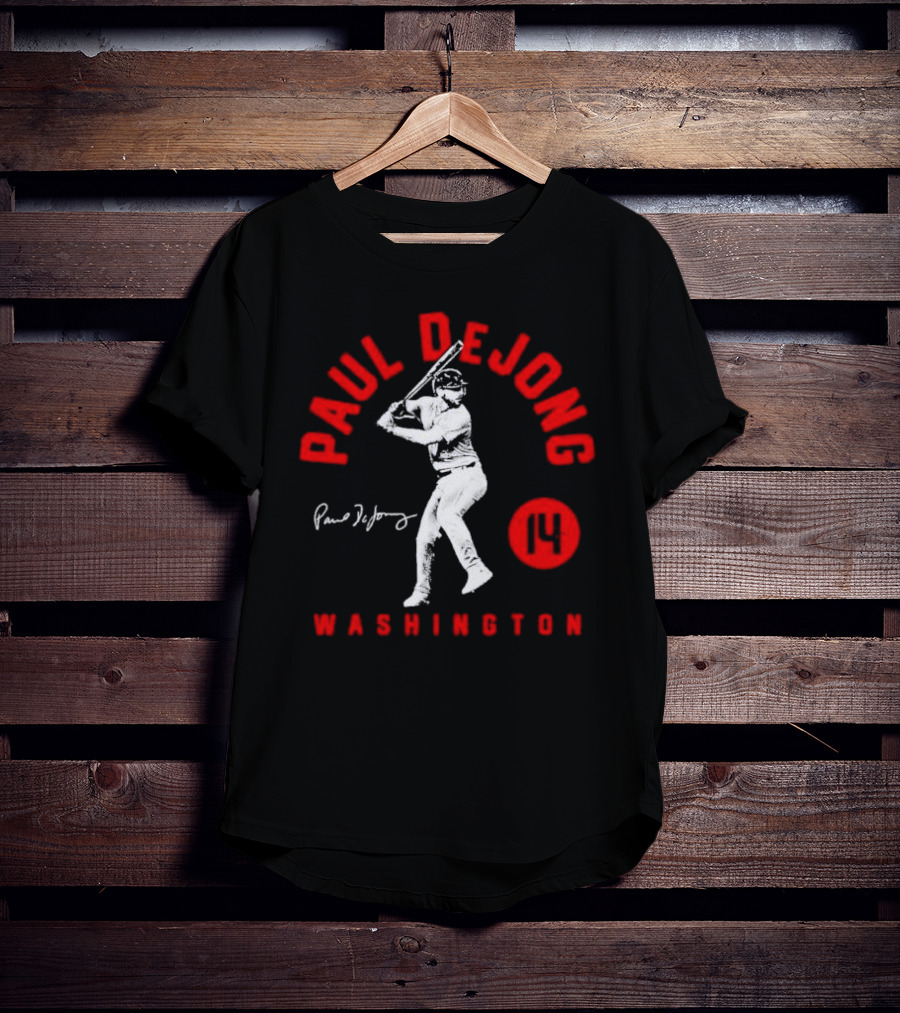 Paul DeJong Washington Nationals Signature Cartoon Number 14 T-Shirt
