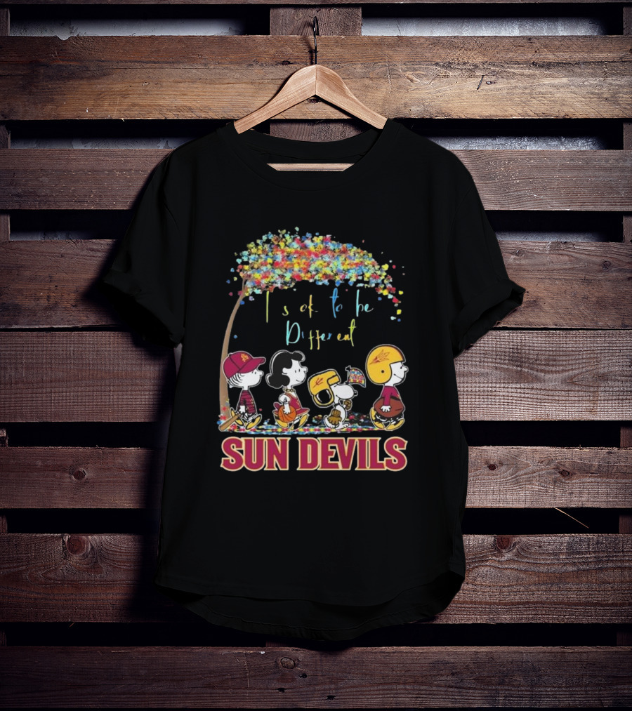 Peanuts It’s Ok To Be Different Arizona State Sun Devils T-Shirt