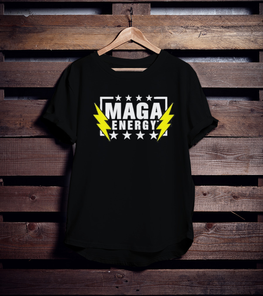 MAGA Energy Lightning Bolt Star Pattern T-Shirt