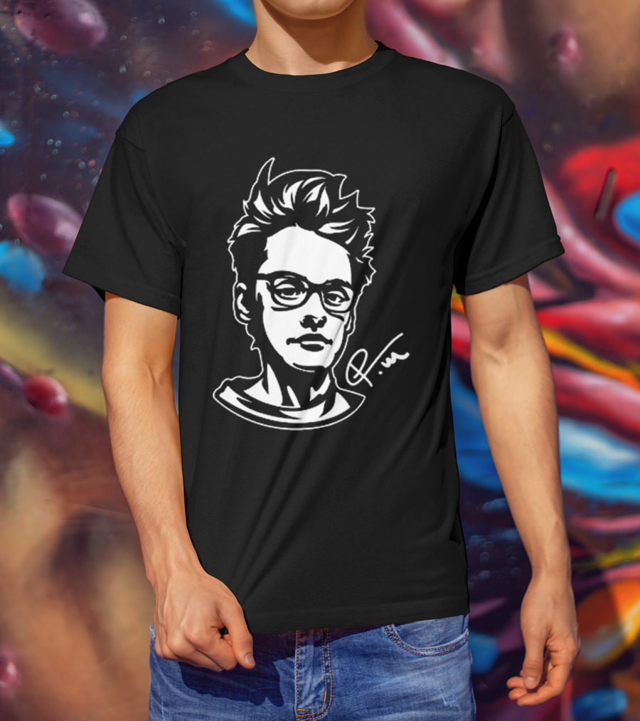 Petteri Mäkiranta Signature Illustration With Glasses And Spiky Hair T-Shirt