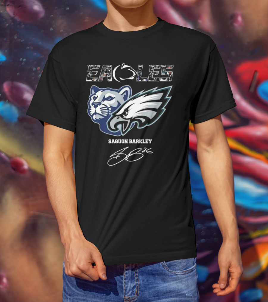 Eagles Penn State Saquon Barkley Signature T-Shirt