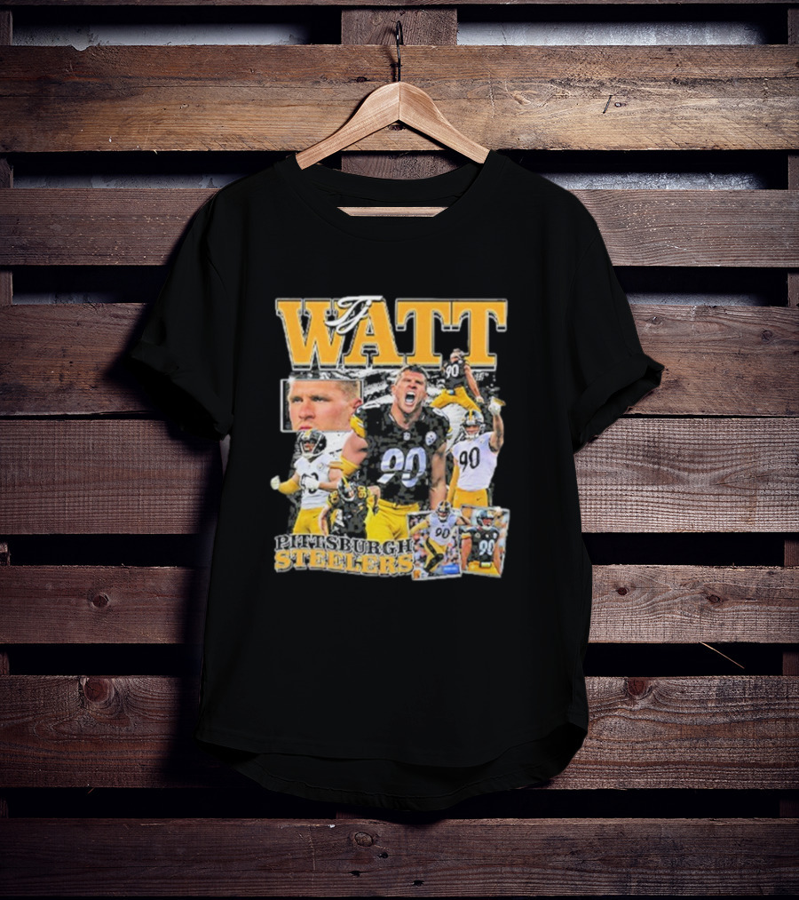 Pittsburgh Steelers TJ Watt 90 Collage T-Shirt