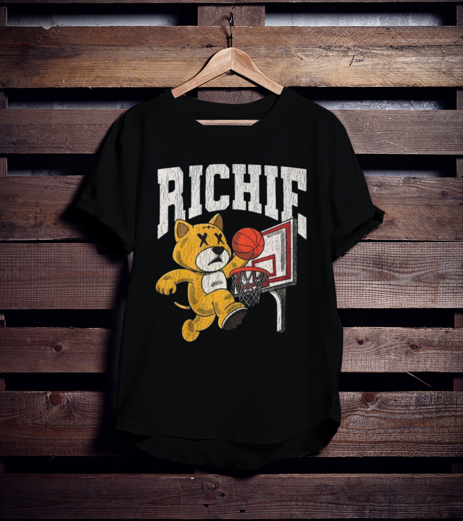 Richie Basketball Bear Dunk Playoff T-Shirt