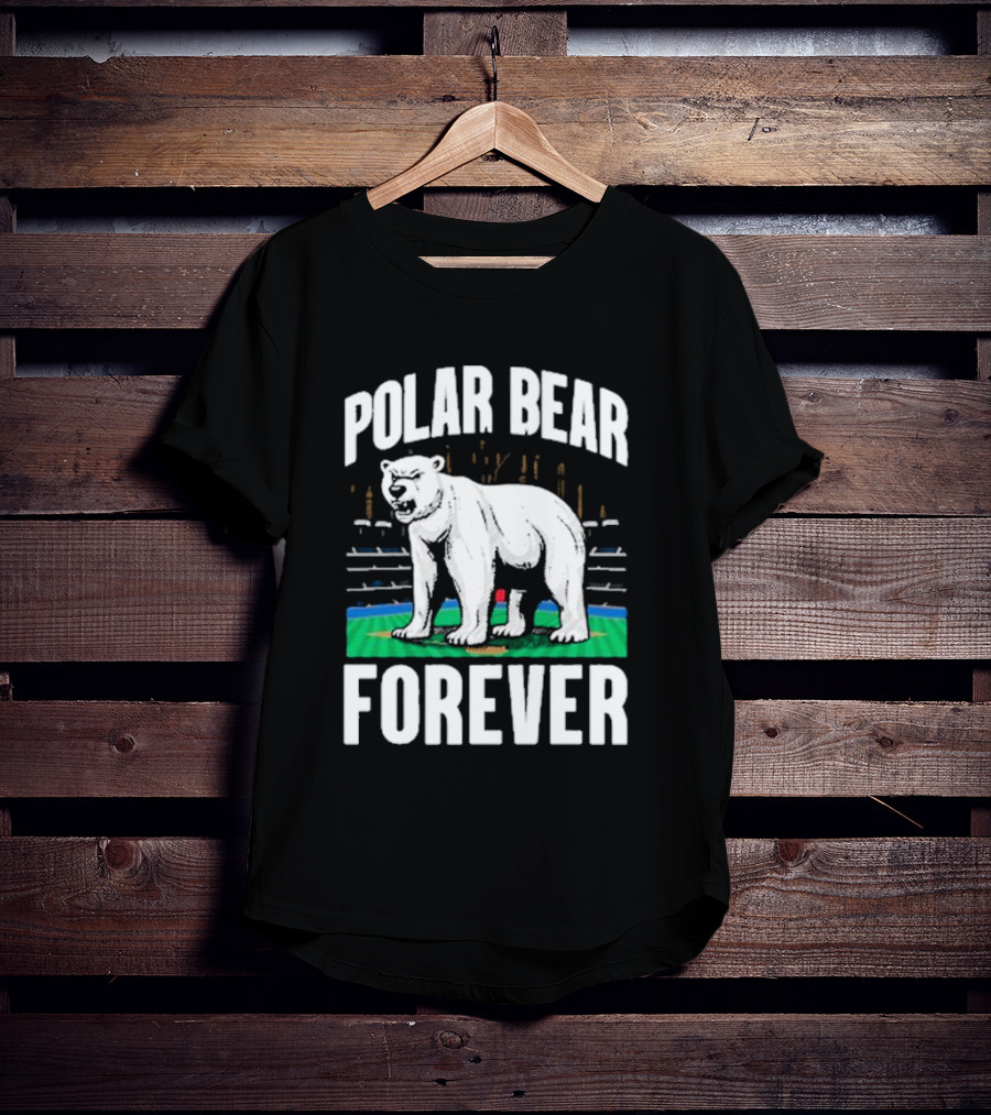 Polar Bear Forever Baseball Stadium Scene T-Shirt