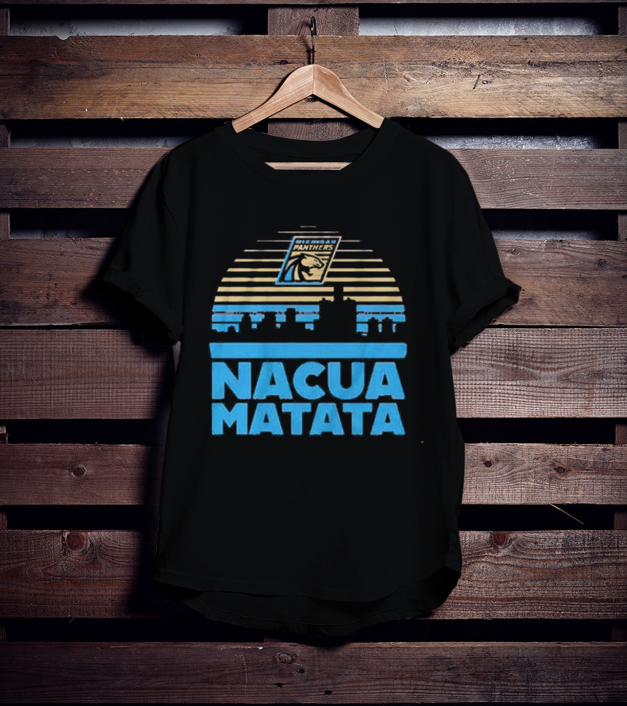 Nacua Matata Michigan Panthers Skyline Lion Icon T-Shirt