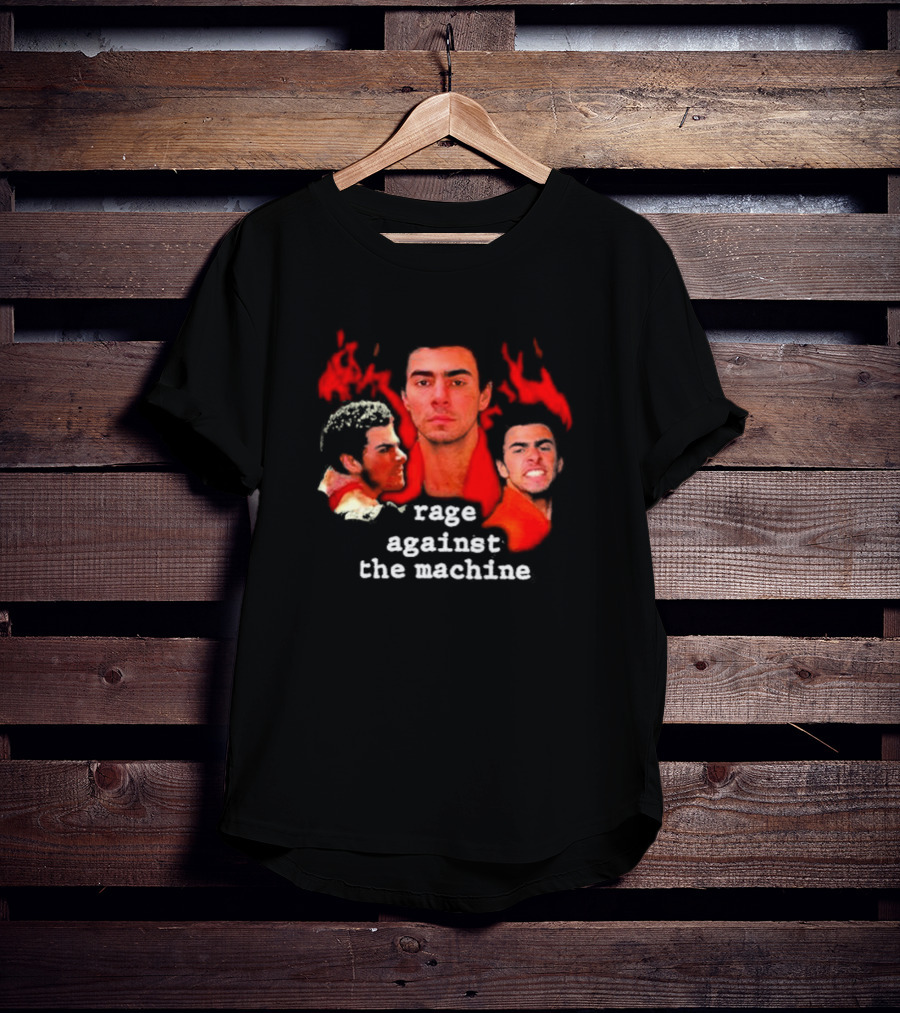 Rage Against The Machine Luigi Mangione Red Portrait Trio T-Shirt