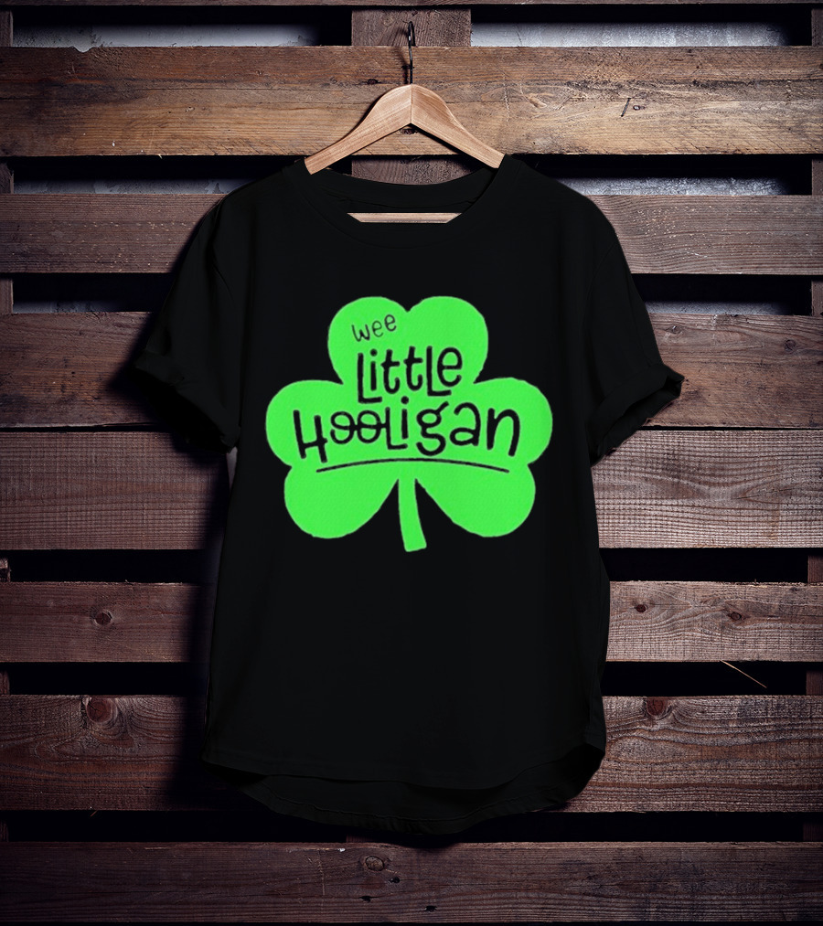 Wee Little Hooligan St Patricks Day Shamrock T-Shirt