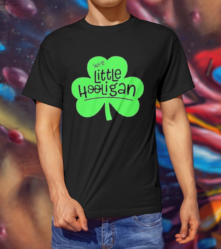 Wee Little Hooligan St Patricks Day Shamrock T-Shirt