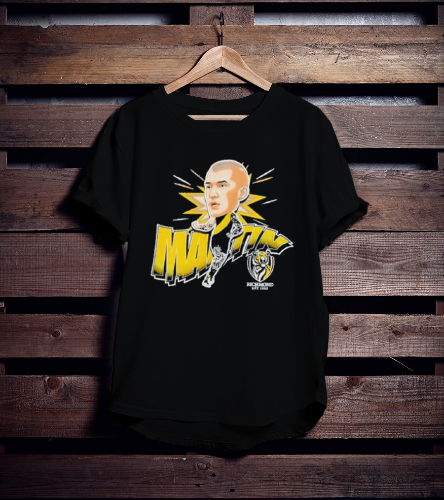 Richmond FC Dustin Martin Henrik Face With Yellow Highlights T-Shirt