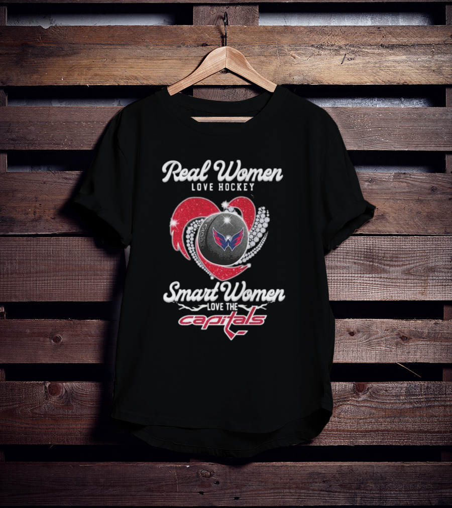 Real Women Love Hockey Smart Women Love The Capitals Washington 2025 T-Shirt