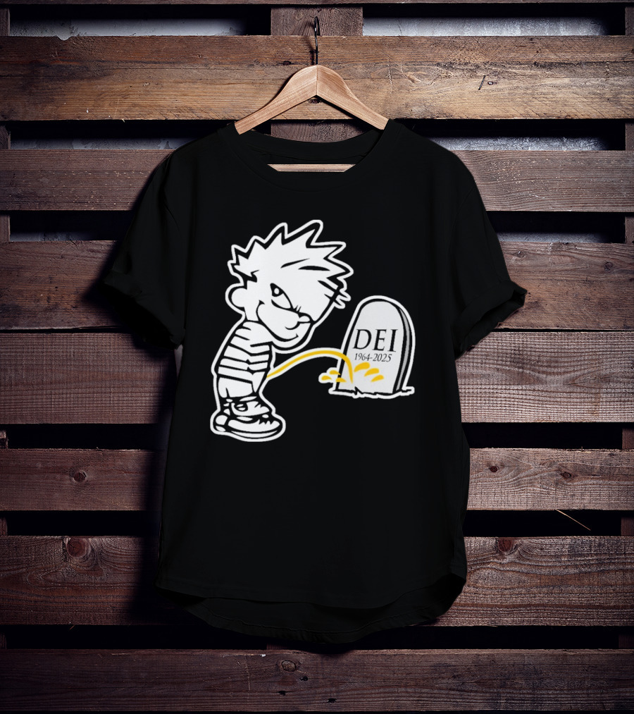 RIP DEI 1964-2025 Comic Tribute With Cartoon Character T-Shirt