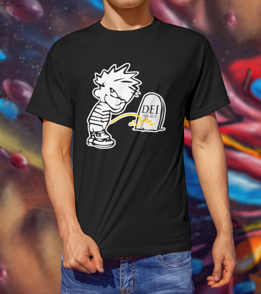 RIP DEI 1964-2025 Comic Tribute With Cartoon Character T-Shirt