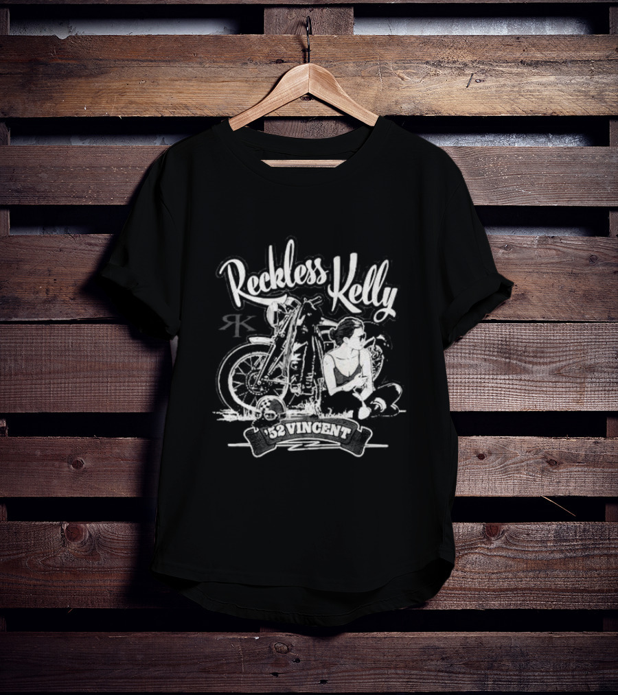 Reckless Kelly Motorcycle Texas Hunks Adventure 52 Vincent T-Shirt