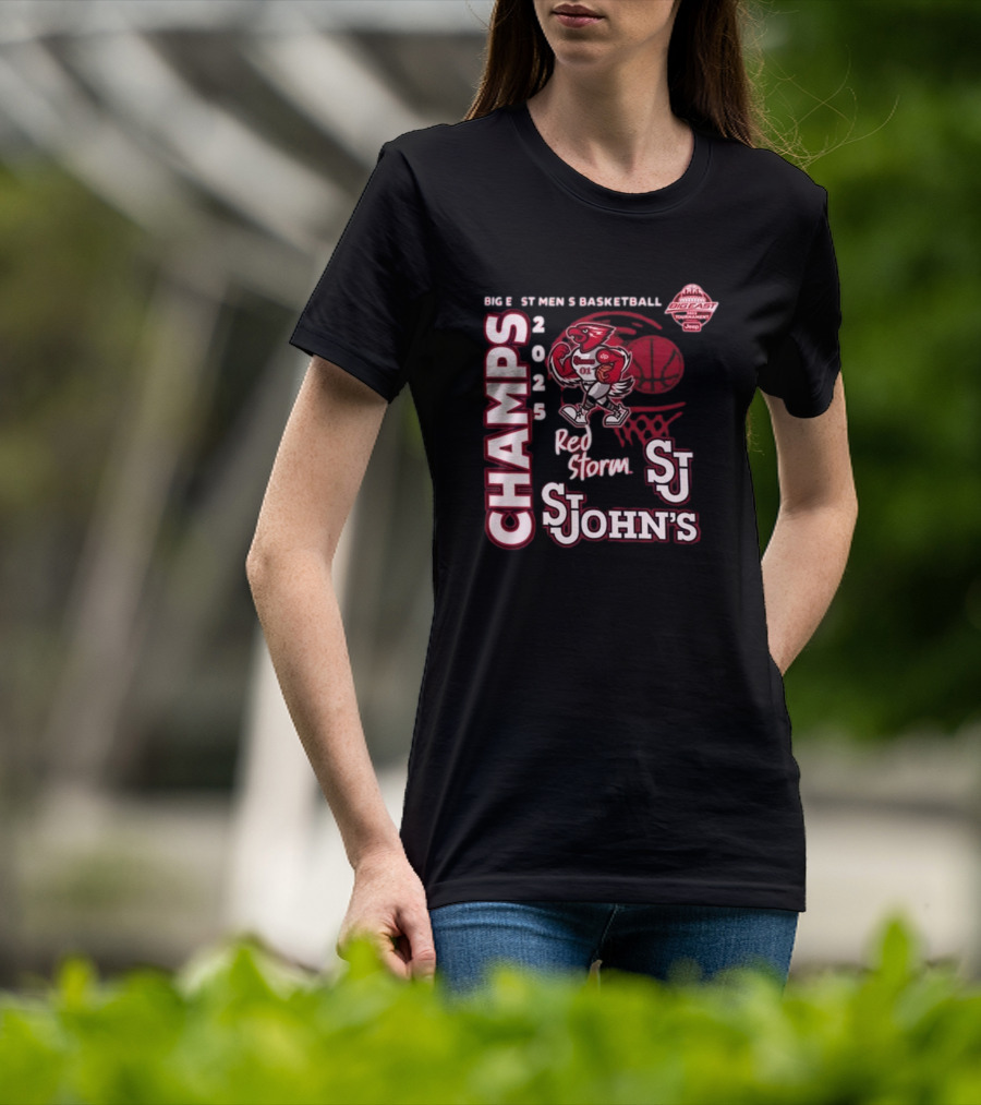 Big East Men's Basketball 2025 Champs St. John's Red Storm T-Shirt