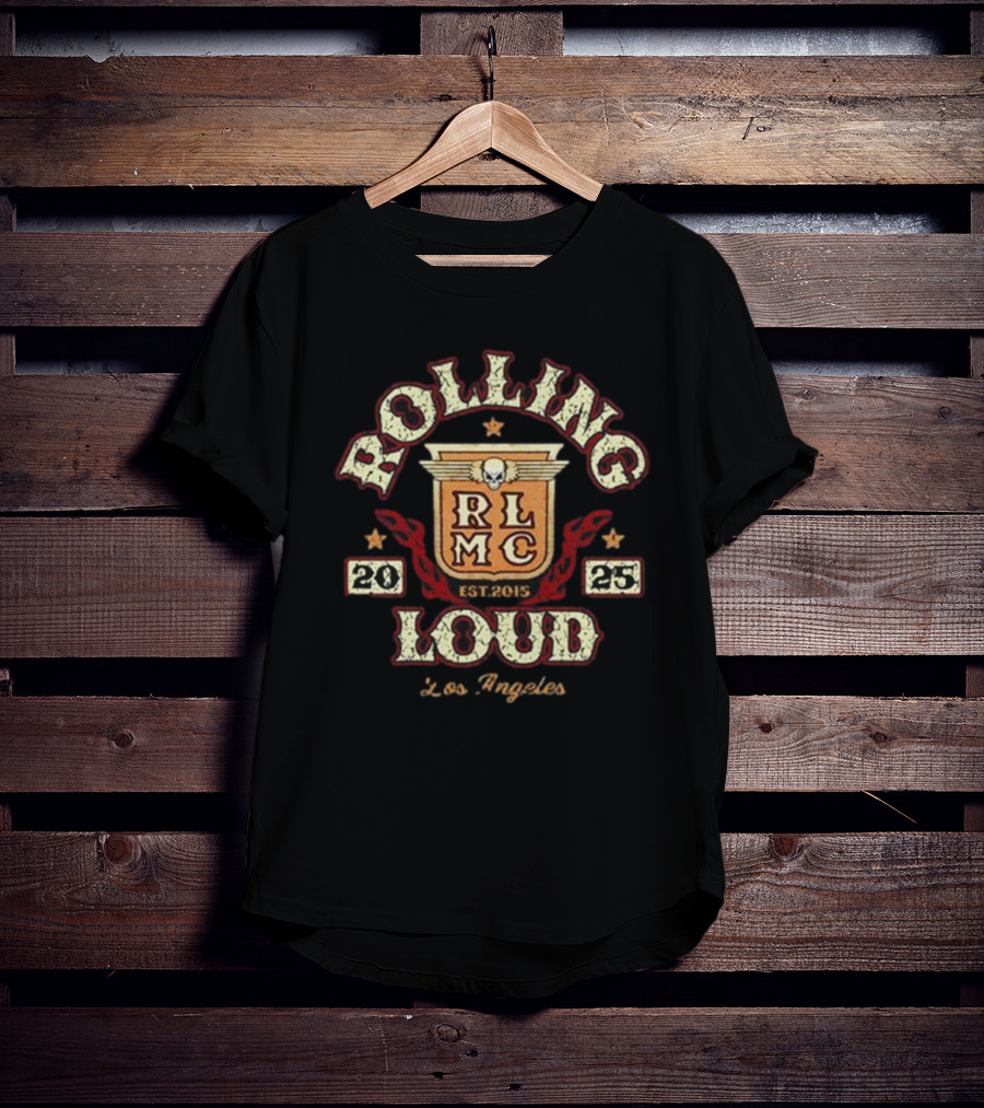 Rolling Loud RLMC Los Angeles 25 Moto Crest 2015 T-Shirt