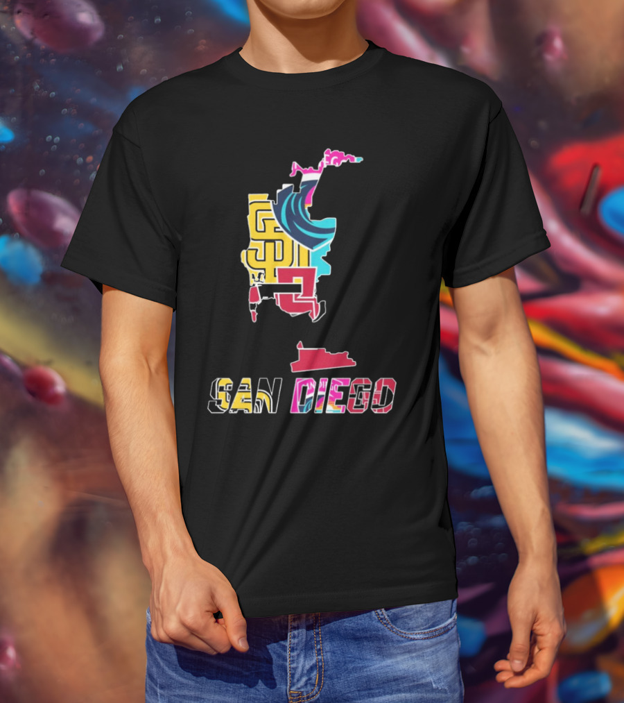 San Diego Padres Aztecs Wave Sports Team T-Shirt