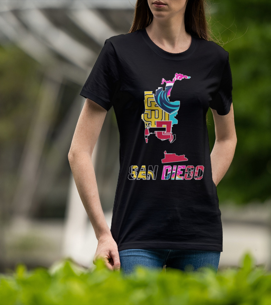 San Diego Padres Aztecs Wave Sports Team T-Shirt