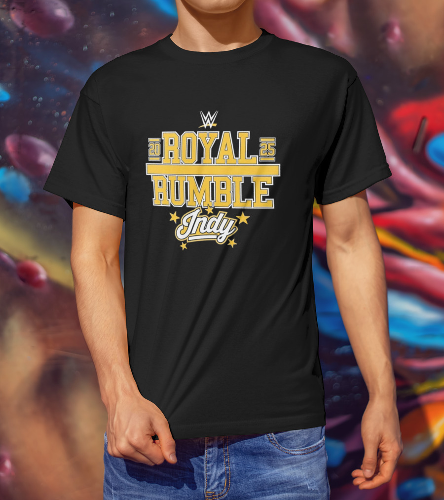 WWE Royal Rumble 2025 Indy Gold Stars T-Shirt