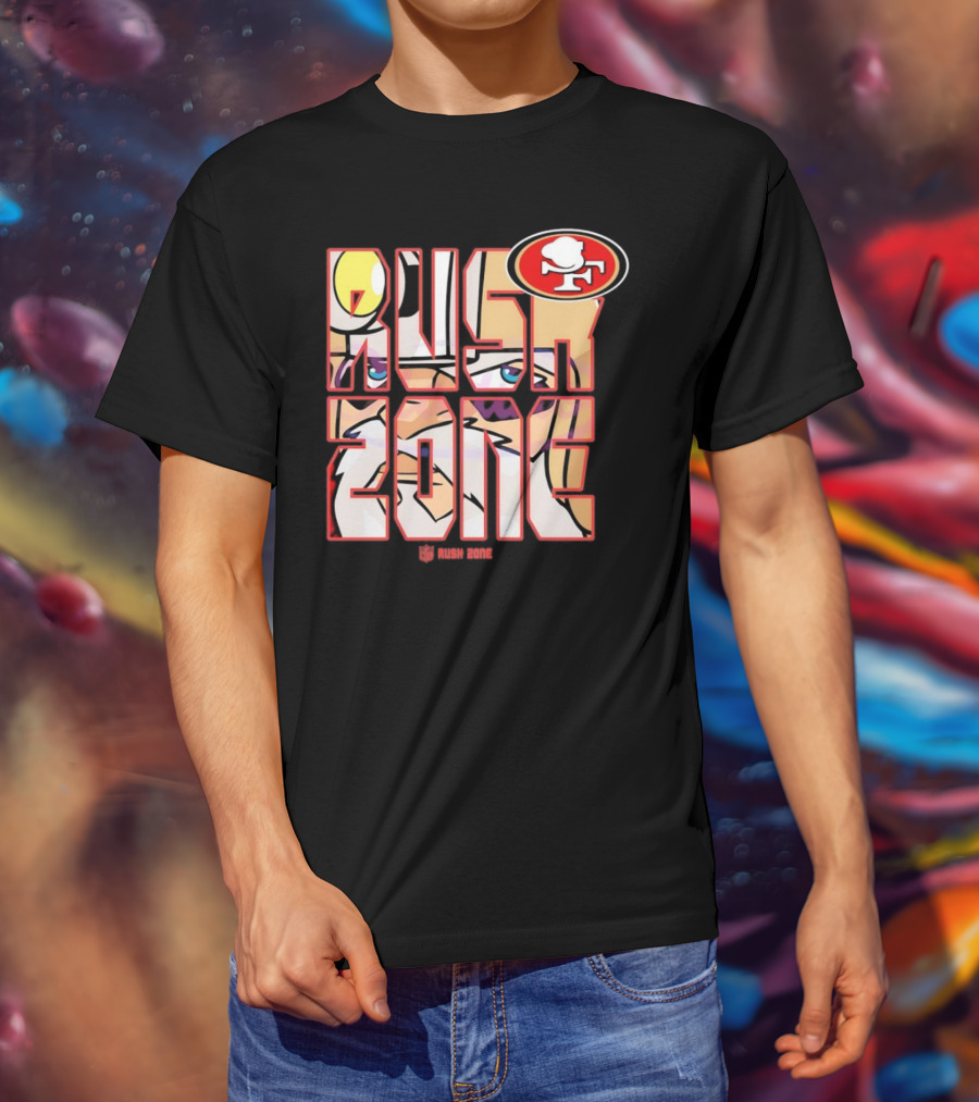 San Francisco 49ers NFL Rush Zone Cartoon Football T-Shirt