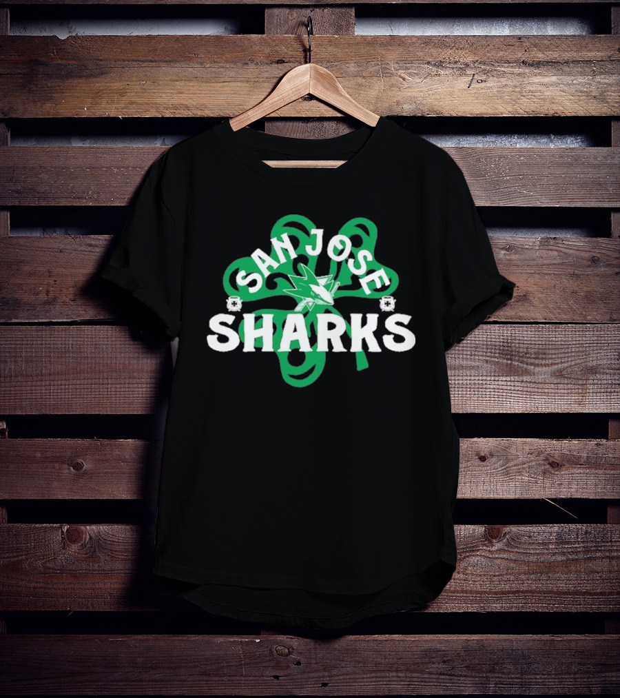 San Jose Sharks St. Patrick's Day Shamrock T-Shirt