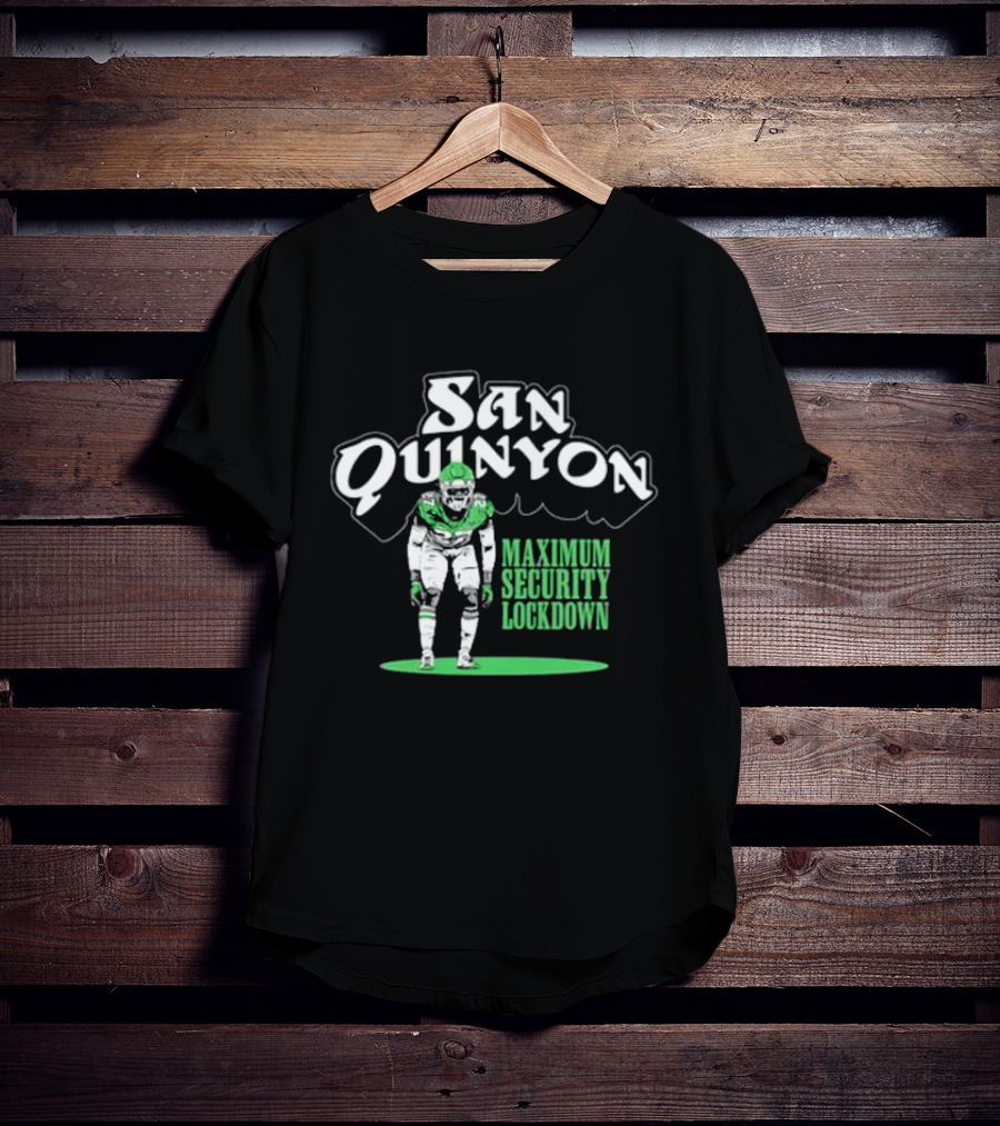 San Quinyon Maximum Security Lockdown Football Player T-Shirt