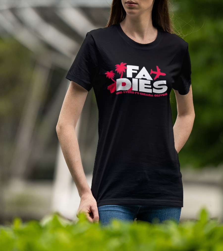 Fa Dies One Speed Ft. Chiara Oliver Palm Trees And Airplane T-Shirt