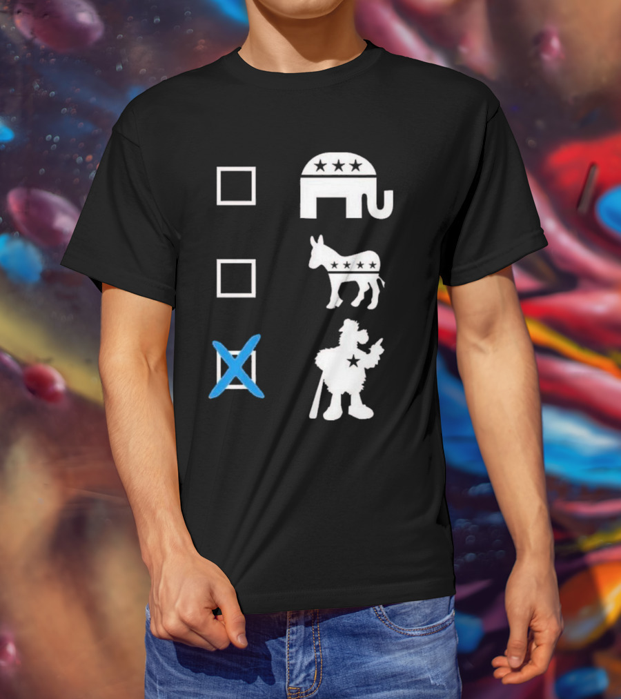 Schwarbocrat Philitical Aphiliation Elephant Donkey Duck Star Boxes T-Shirt