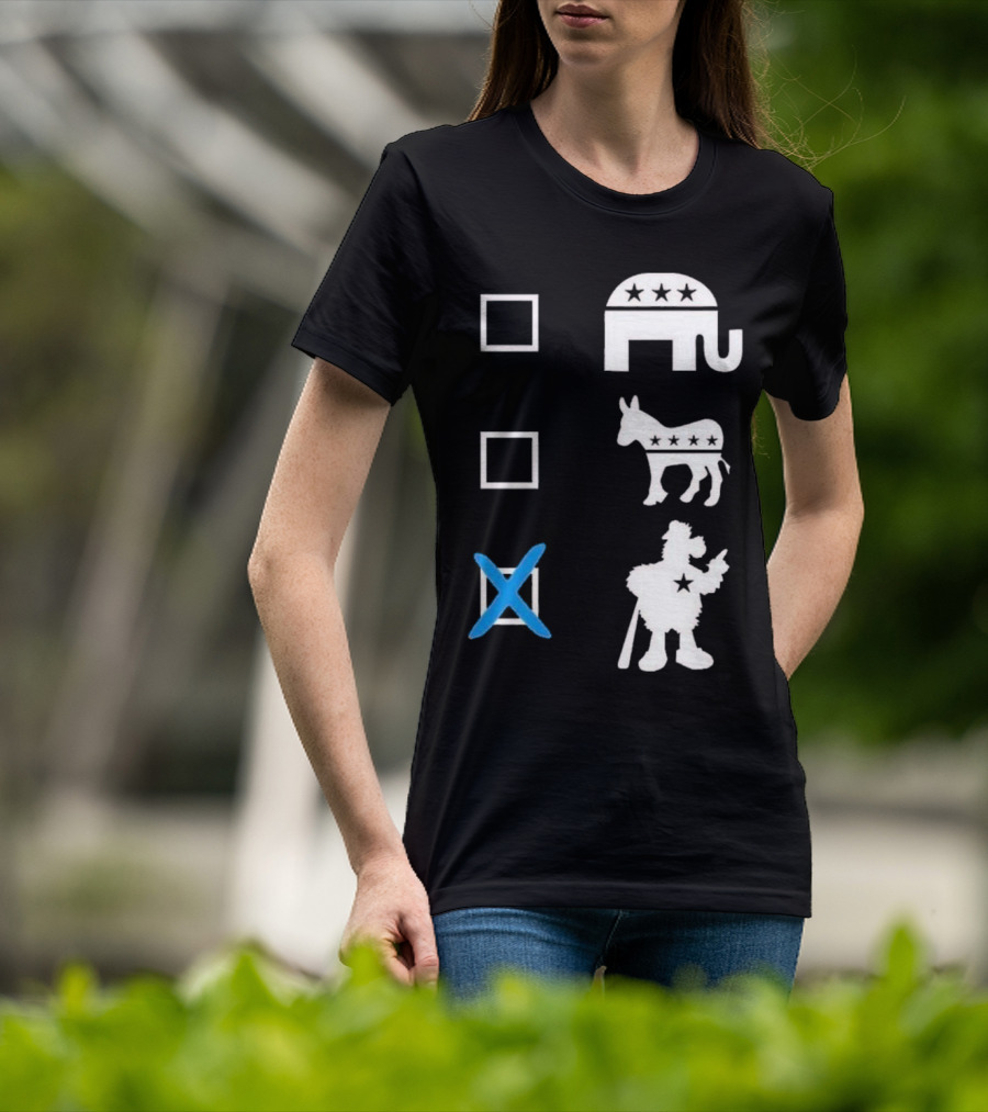 Schwarbocrat Philitical Aphiliation Elephant Donkey Duck Star Boxes T-Shirt