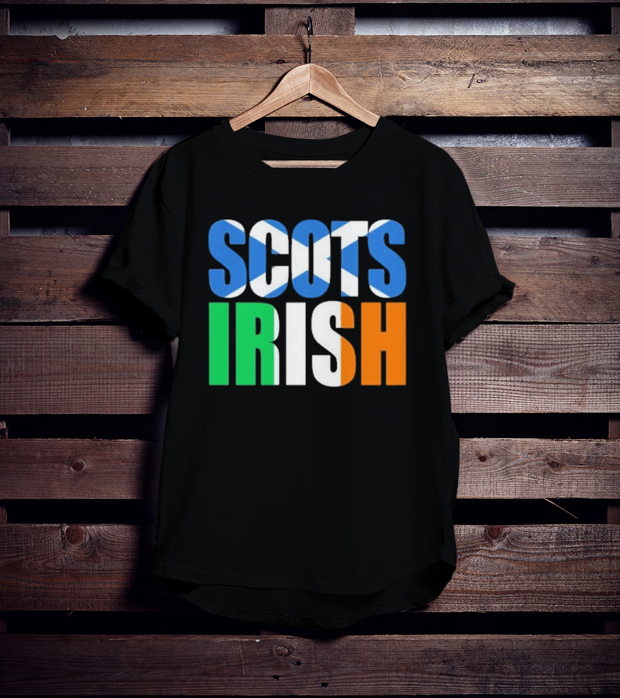 Scots Irish Flag Scottish Saltire Irish Tricolor T-Shirt