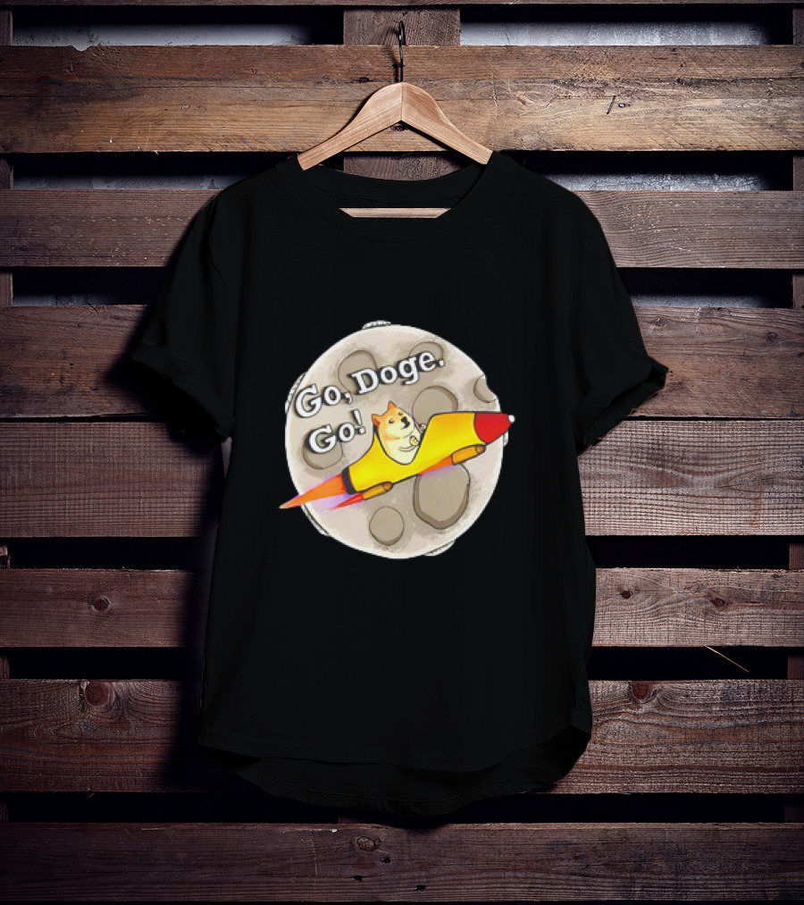 Go Doge Go Rocket Shiba Inu Moon Adventure T-Shirt