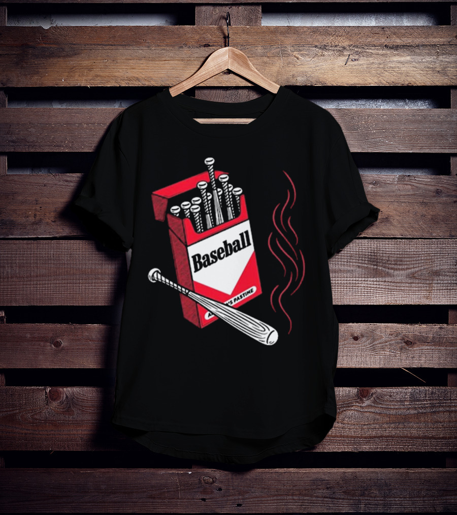 Smoking Barrels Baseball Parody Pack With Bats And Steam Imagery T-Shirt
