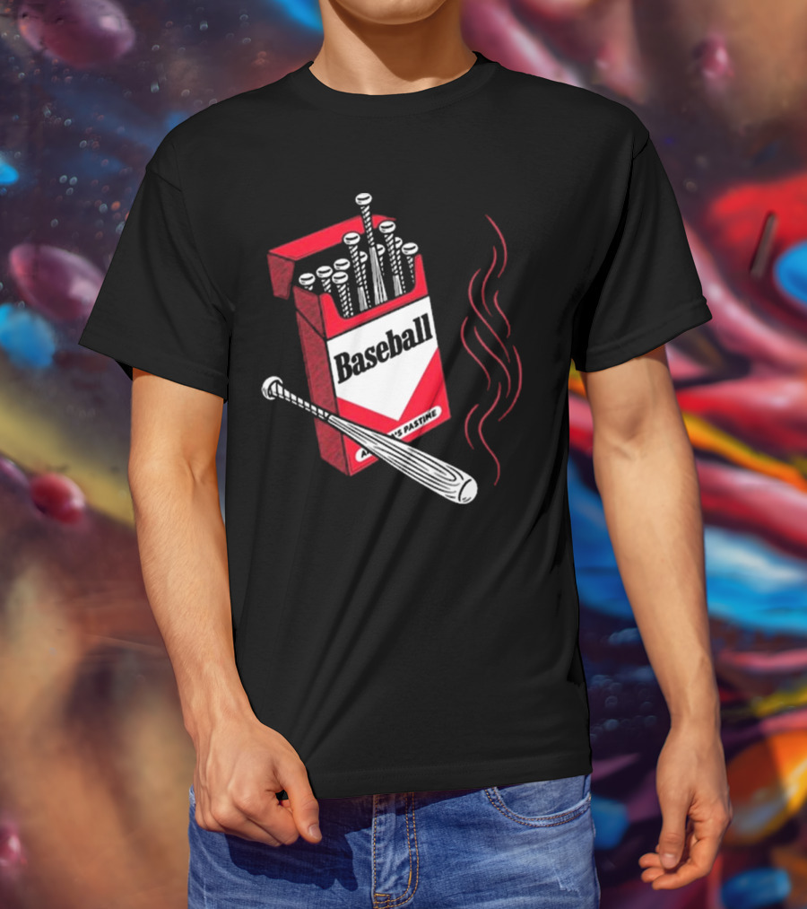 Smoking Barrels Baseball Parody Pack With Bats And Steam Imagery T-Shirt